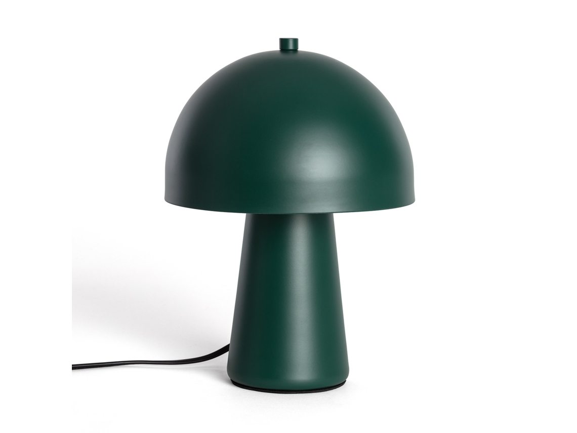 Quinga Lámpara de Mesa Metal Verde LEDKIA