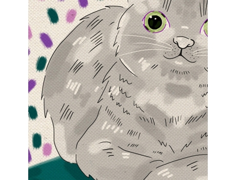 Set De 3 Láminas Gatos Grises Y Blancos En , Colorido Divertido Poster Papel 250 Gr Alta Calidad. Sin Marco