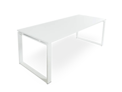 Mesa marco cerrado. 190x60 cm. Blanco. OFILIKE