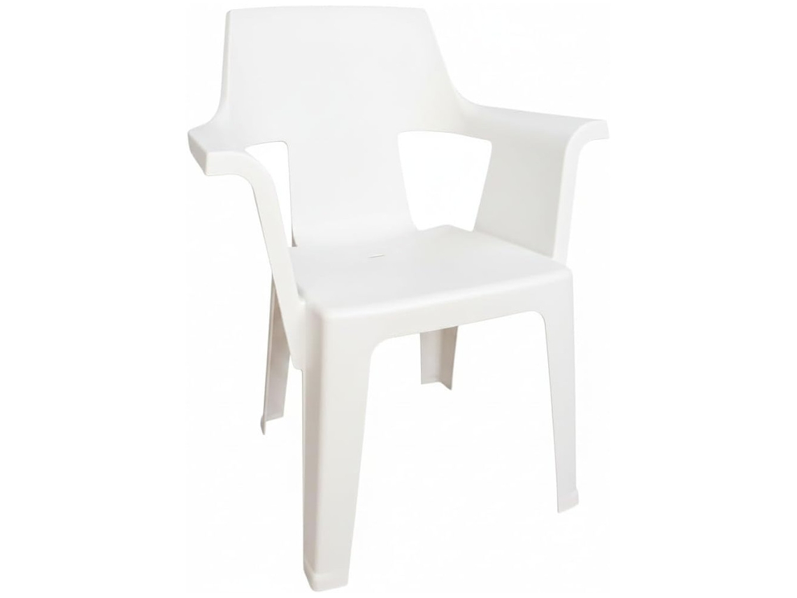 Silla Plastica Para Terraza, Jardín, Patio, Playa, Camping, Exterior, Apilables, Estilo Moderno, Interior Y Exterior (blanco)