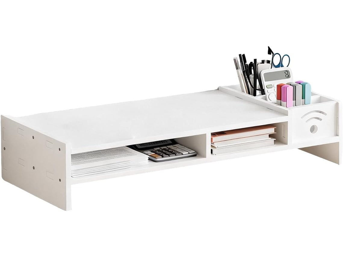 O Soporte Para Monitor, Almacenamiento De Escritorio, Estante De 2 Niveles, Altura 109