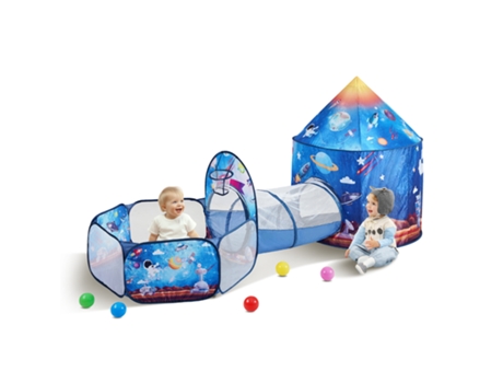VEVOR Tienda de campaña tipo túnel para niños pequeños, color azul en cohete