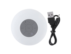 Alto-falante Bluetooth Sem Fio Portátil Mini Impermeável Com Ventosa Branco
