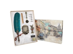 Set De Pluma De Pluma Estilo Europeo Retro Para Caligrafía Pluma De Inyección Regalo De Cumpleaños San Valentín Negro Verde