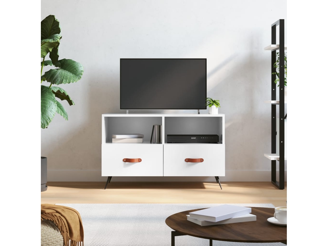Mueble para TV | Mueble para TV | Mueble para TV de 80x36x50 cm, fabricado en madera sintética, color blanco brillante.