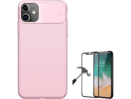 Carcasa y Protector iPhone 11 Nillkin Camshield Rosa
