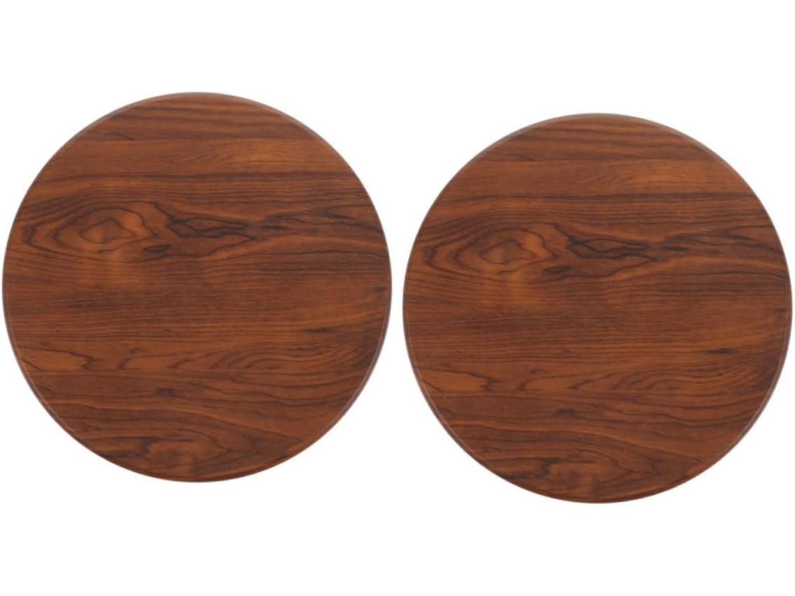 Taburete Redondo De Madera Maciza De 2 Piezas Con Cojín Cómodo Para Cocina Y Sala De Estar, Fácil De Montar.