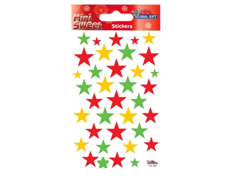 Pegatinas de Navidad - estrellas multicolores