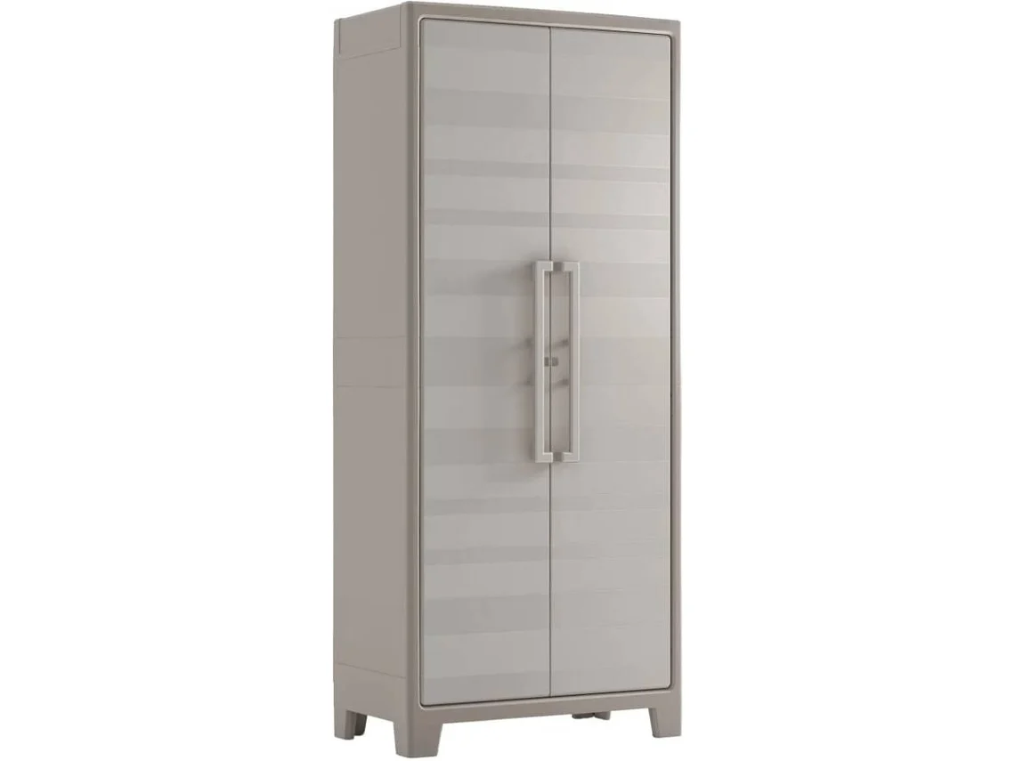 Keter Armario de almacenaje multiusos Gulliver beige y marrón 182 cm