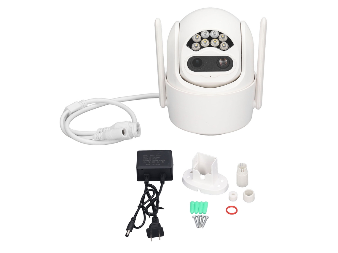 Cámara De Vigilancia Domo Wifi Para Exteriores 1080p Hd Con Visión Nocturna A Color Y Seguimiento De Movimiento.
