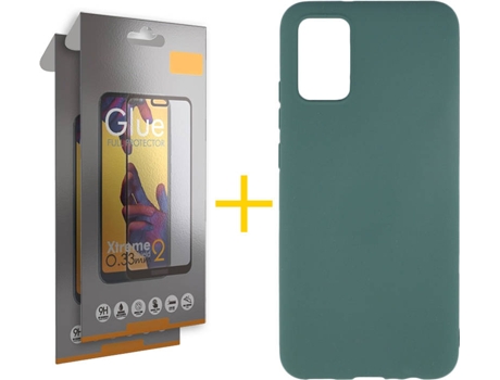 Kit Funda + Protector de Pantalla Samsung A02s SKYHE Cristal Templado 3471 Verde