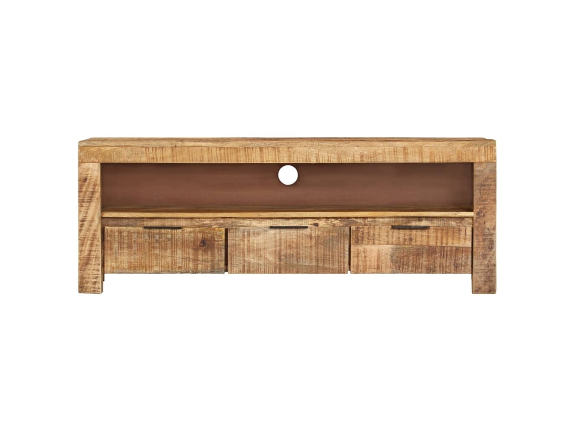 Maison Exclusive - Mueble Para Tv De Madera Maciza De Mango Rugosa 110x30x40 Cm