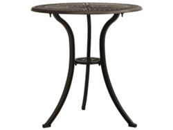 Mesa de jardín LOVELY HOME Comedor de Aluminio Fundido Bronce (62 x 62 x 65 cm)