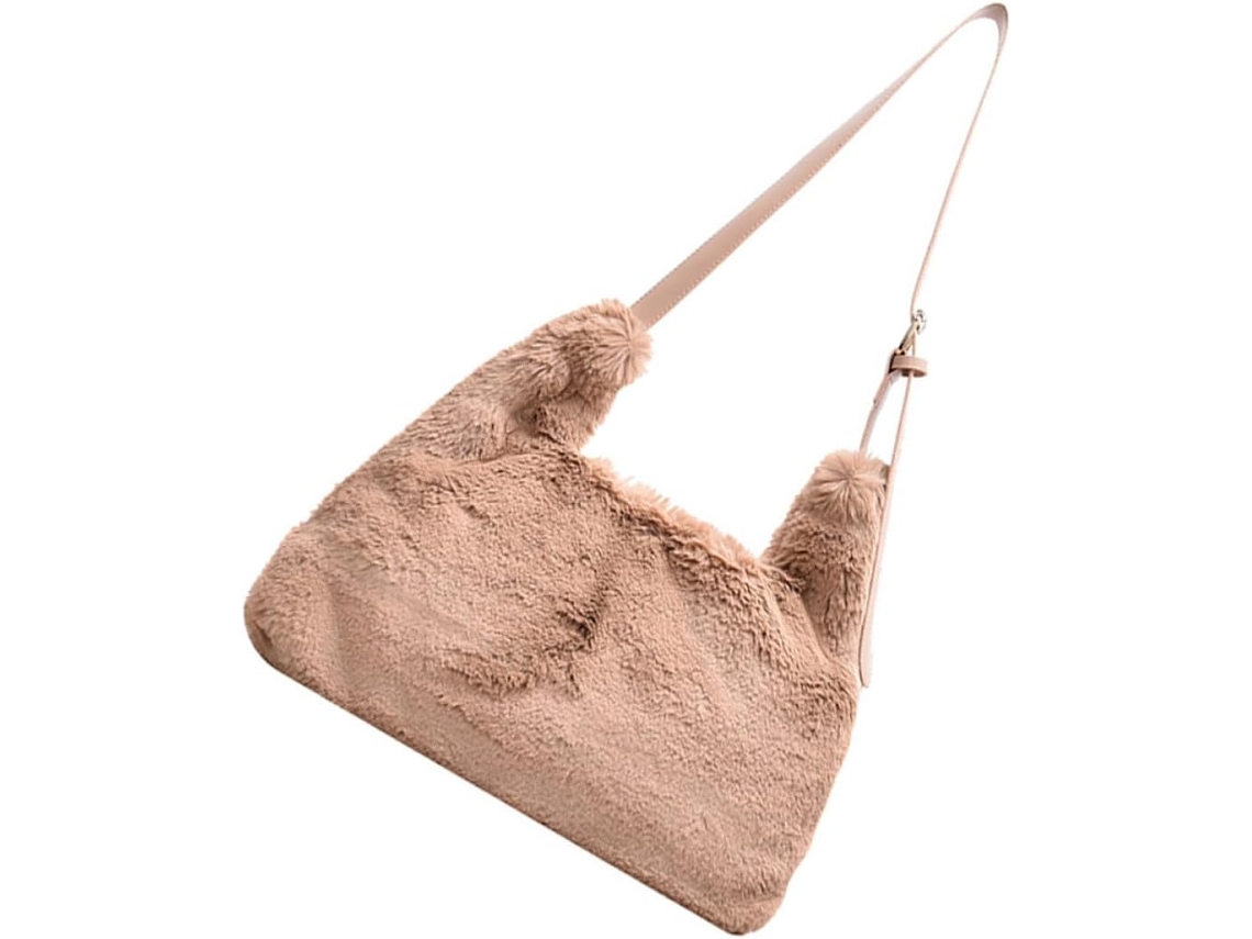 Bolsa Transversal Feminina Elegante Em Pelúcia Com Alça De Ombro Ajustável, Bolsa Da Moda Para A Noite Ou