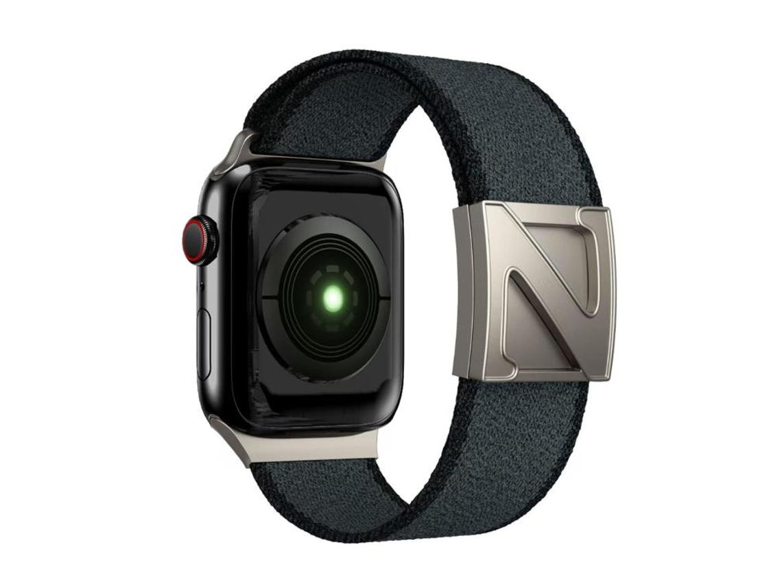 Correa para Apple Watch de 42/41/40/38 mm - Nylon bicolor con cierre magnético en forma de Z