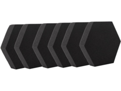Placas Acústicas Hexagonais De Esponja Para Isolamento De Painéis De Controle (6 Peças)