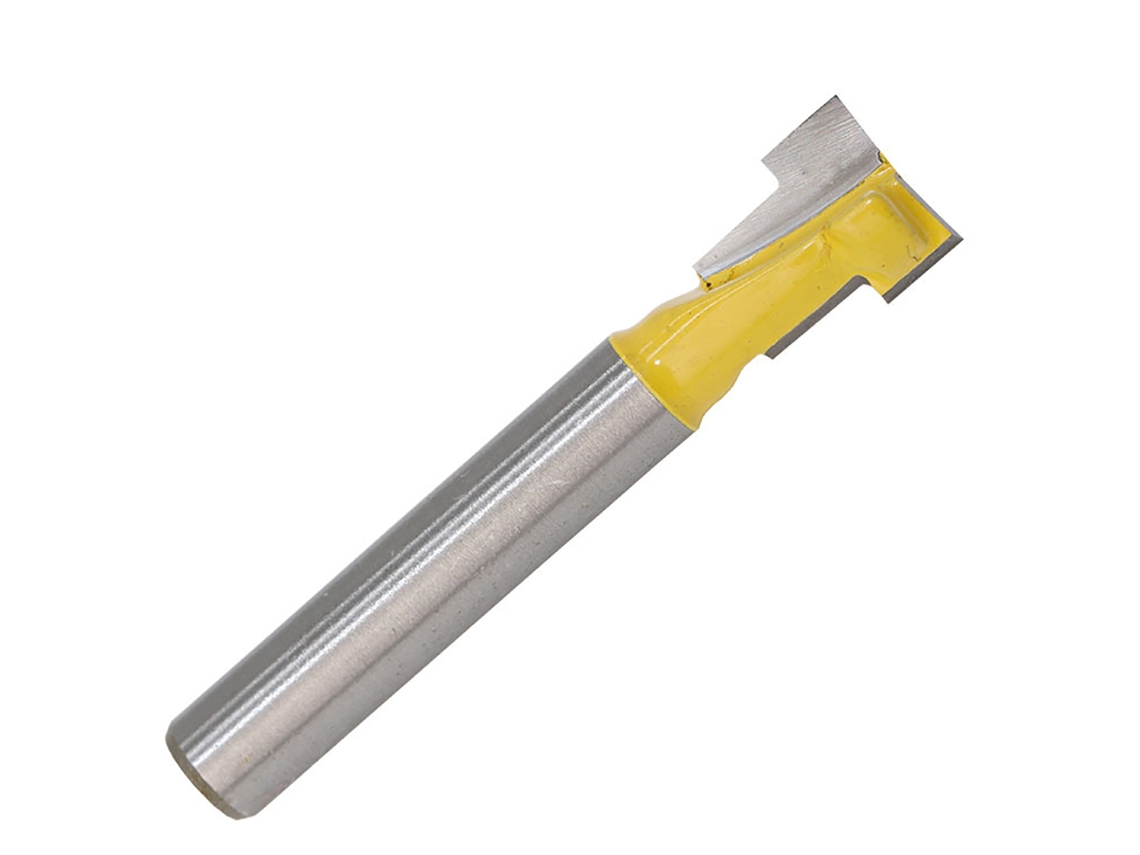 Fresa De Ranura En T De Alta Dureza Para El Mecanizado De Madera Dura, Corcho Y Madera Sintética Amarilla.
