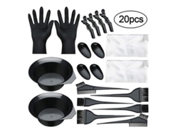 Kit De Tinte Para El Cabello Con 20 Piezas, Pinceles Y Recipientes Para Teñir El Cabello.