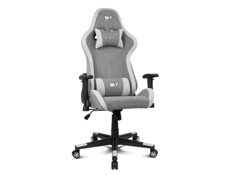 Silla Gaming DRIFT Dr90 Pro (Hasta 150 kg - Elevador a Gas Clase 4 - Gris Blanco)