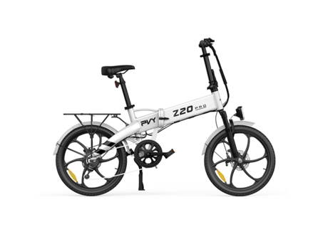Bicicleta Eléctrica PVY Z20 Pro 250W Batería 36V10.4Ah Autonomía 80Km Frenos a Disco Mecánicos Blanco