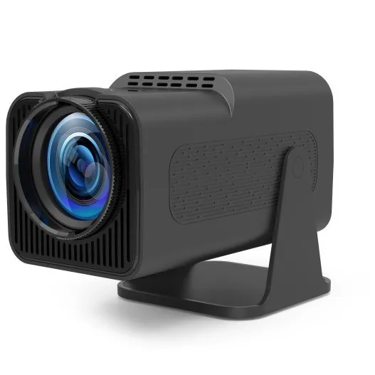 Proyector inteligente inalámbrico 4K de alta definición para el hogar (negro, estándar europeo) con Bluetooth.