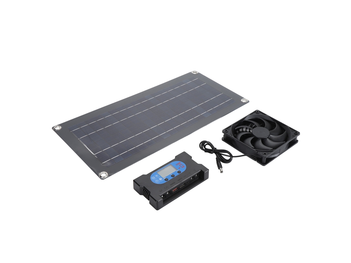 Kit de ventilador solar de 10 W y 18 V para gallinero, invernadero, casa o mascotas.