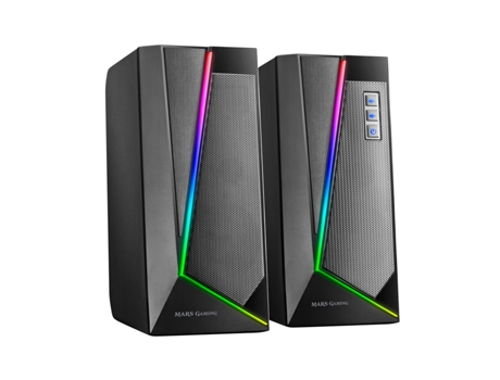 Altavoces MARS GAMING Ms7 Gaming Estéreo 2.0 Rgb 20W Pico Negros
