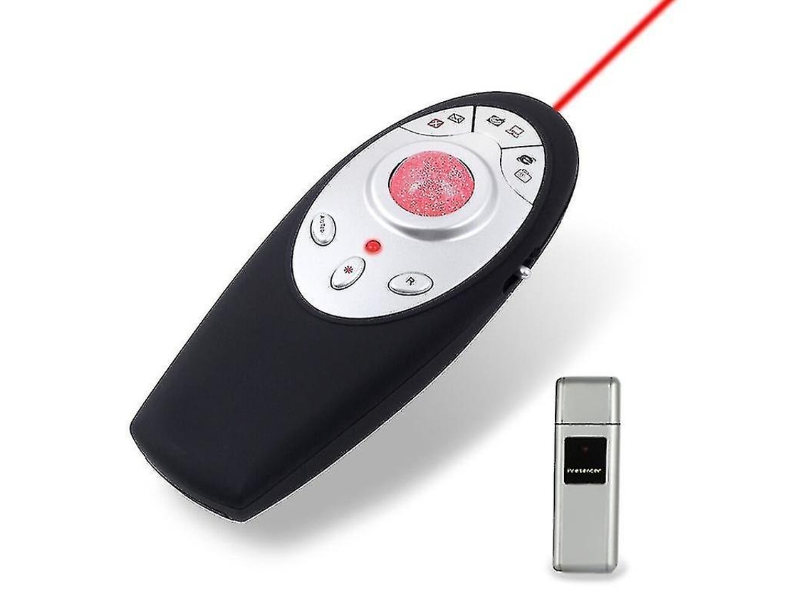 Presentador Multimedia Inalámbrico De 2,4 Ghz Con Receptor Usb Con Puntero Láser Para Pc/portátil Siurn