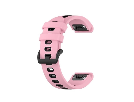 Correa De Reloj Inteligente Para Garmin Fenix 5 Plus, Correa De Reloj Deportiva De Silicona De 22Mm, Bicolor, Rosa Y Negro VENISYMLIS