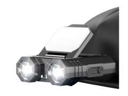 Faros,YIZHOOD Lantern-0067 Luces de sombrero con clip Faros delanteros para adultos con sensor inteligente Mini altavoz brillante, clip de luz LED (negro) YIZHOOD