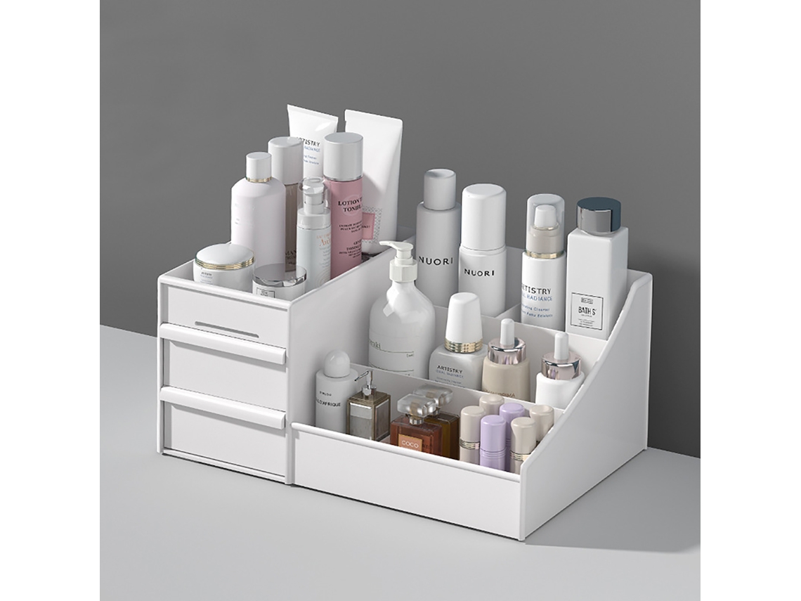 Caja Organizadora De Maquillaje Con Múltiples Compartimentos Y Gran Capacidad.