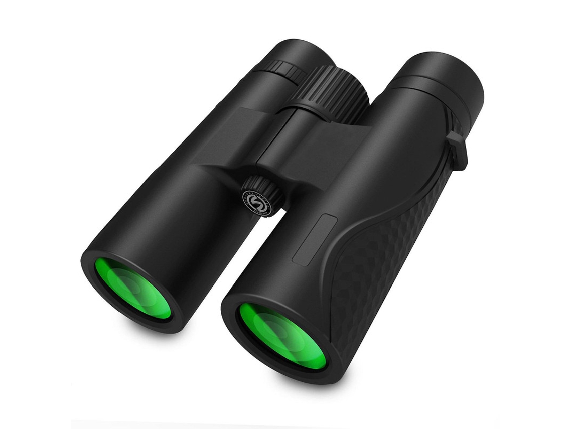 Binoculares 12x42 IP68 de alta potencia de aumento, visión nocturna, observación con poca luz, animales, viajes, teatro, deportes, color negro Yizhood
