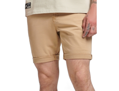 Pantalones Cortos SUPERDRY Hombre (32 - Beige)