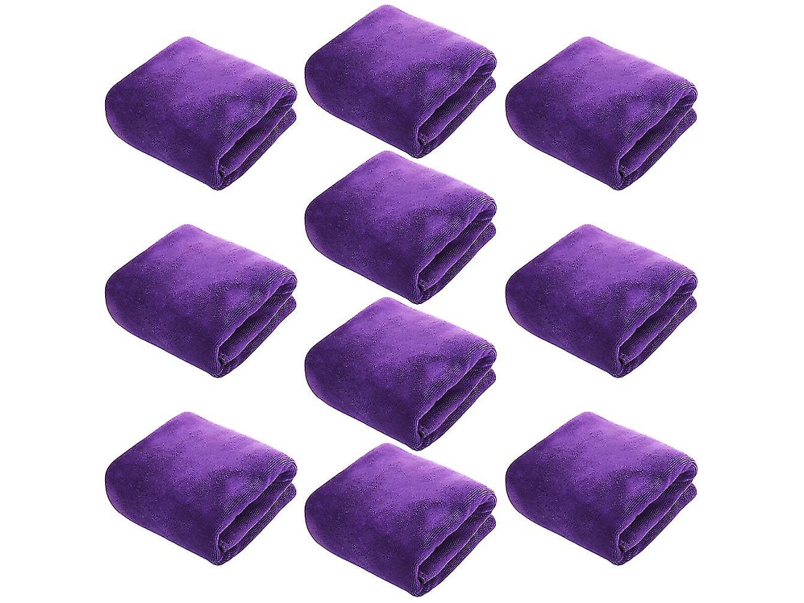 Rebe-paquete De 10 Toallas De Peluquería - Secado Rápido Para Cabello, Manos, Rostro - Uso En Hogar, Salón, Spa, Barbería Deep Purple