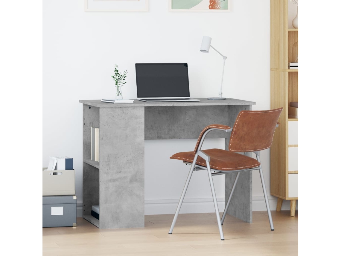 Escritorio | Mesa | Escritorio 100x55x75 cm Derivados de madera Cemento gris