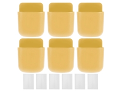 Soportes Adhesivos De Pared Para Guardar Teléfonos Móviles - Plástico Amarillo - Para El Hogar/escuela