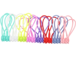 24 Piezas De Soportes Magnéticos Para Enrollar Cables Usb Y Cables De Datos