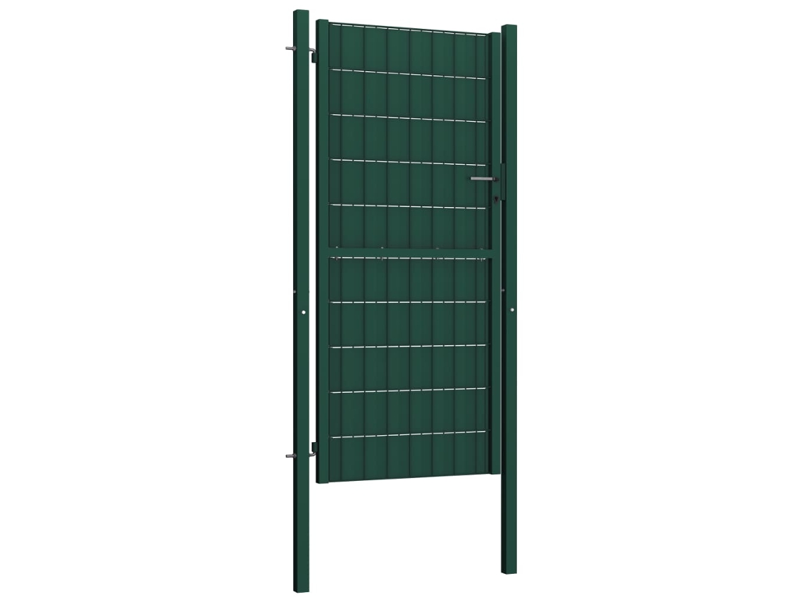 Puerta de valla de PVC y acero, 100 x 204 cm, color verde, WSD536012 Lovely Home