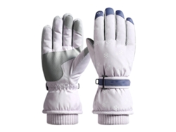 Guantes de esquí de invierno para mujer, guantes de snowboard impermeables con pantalla táctil y antideslizantes