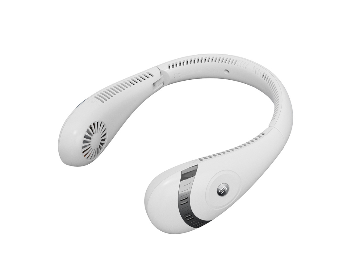 Ventilador De Cuello Sin Aspas - Pantalla Led Digital - 3 Velocidades De Ventilador Ajustables - Batería Recargable De 4000 Mah