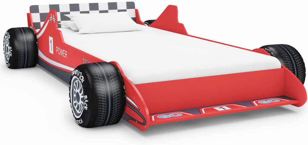 Vidaxl Cama Con forma de coche carreras para nios 90x200 cm roja corrida niños compatible