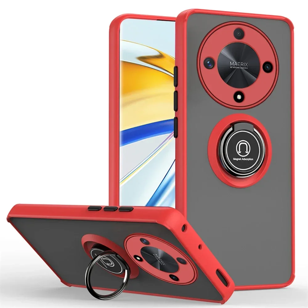 (rojo, Honor X9b) Funda Protectora Magnética Mate Para Coche, A Prueba De Golpes Y Caídas, Carcasa Dura Y Duradera.