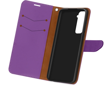 Carcasa Samsung Galaxy S21 AVIZAR Cartera Granulado Violeta