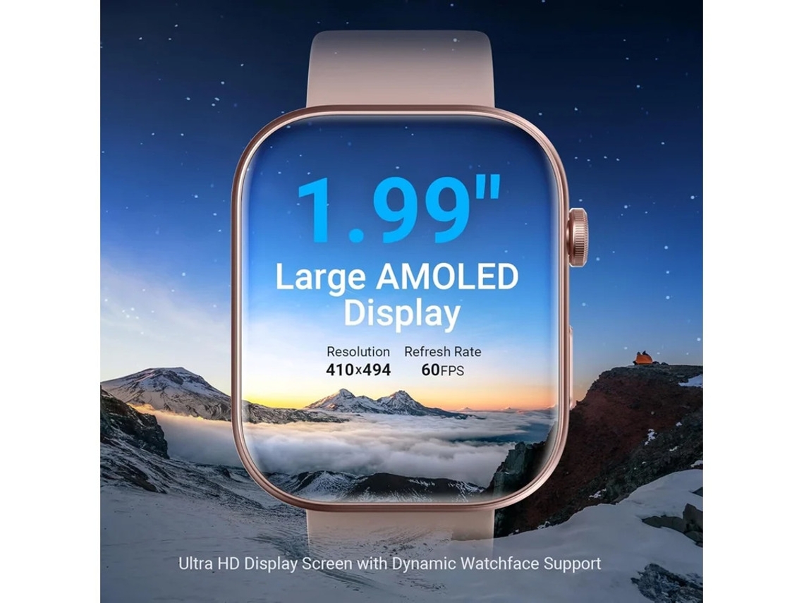 Smartwatch con monitor de actividad física y pantalla AMOLED de 1,99 pulgadas, llamadas de voz con IA, Bluetooth y monitor de frecuencia cardíaca Bestvite