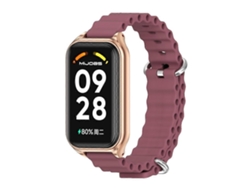 Pulsera de silicona Mijobs con revestimiento metálico y estampado oceánico para Xiaomi Smart Band 8 Active / Redmi Band 2