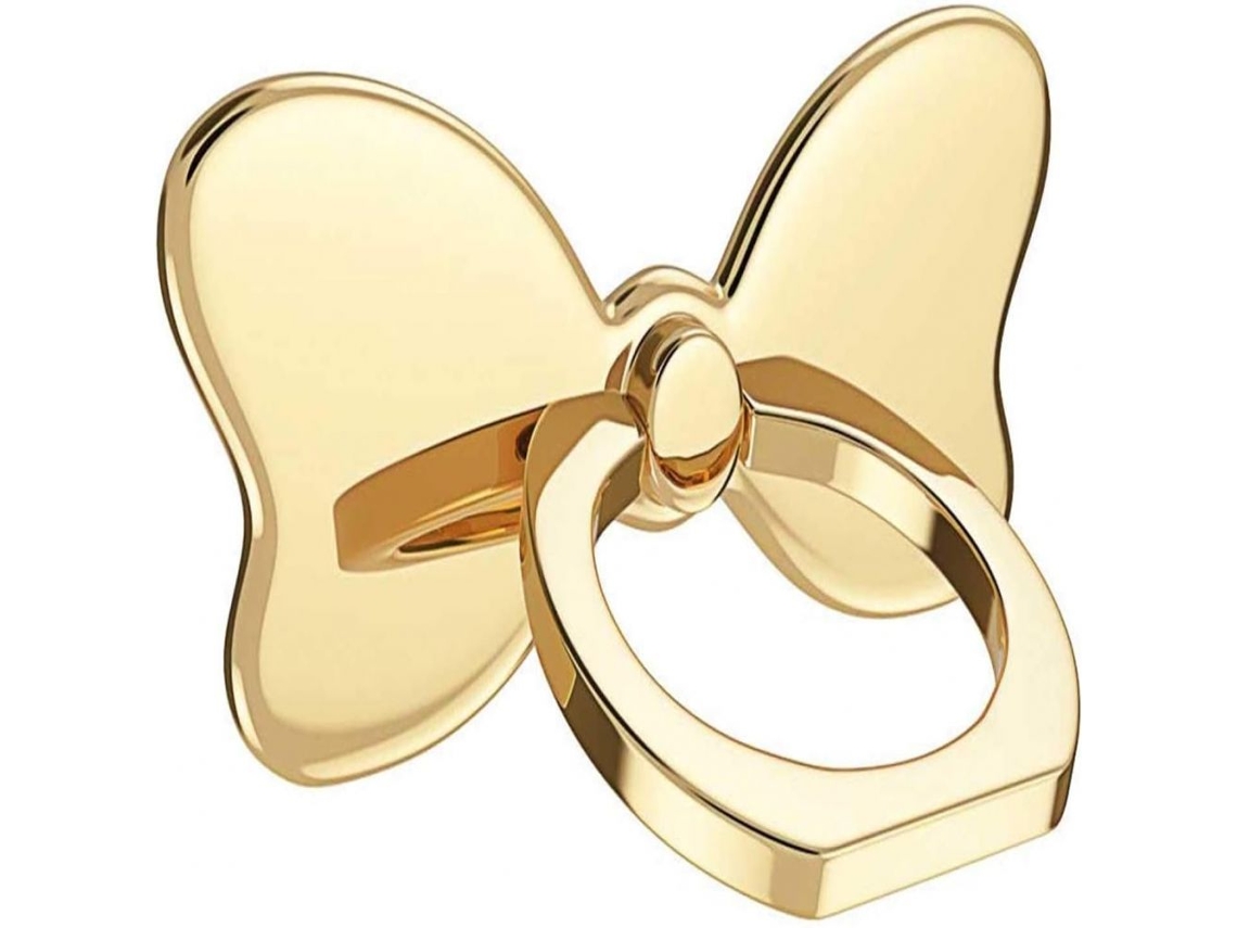 Anillo para iPhone, soporte para teléfono celular con forma de mariposa, soporte metálico giratorio de 360° para teléfonos inteligentes, iPhone, Samsung