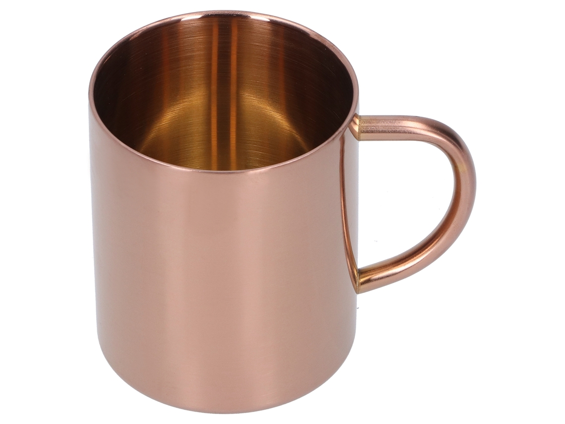 Taza de acero inoxidable con doble capa resistente al calor, 400 ml, (oro rosa) KOFIHETY
