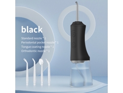 Equipo Limpieza Interdental Negro Cuatro Puntas, Limpieza Profunda, Tres Intensidades, Evita Hemorragias En Encías Sensibles.