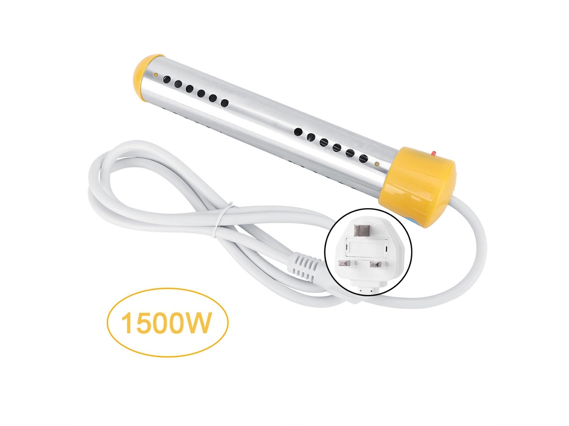 Calentador De Agua Eléctrico De Inmersión De 1500 W, Antiescaldaduras, 1,5 M, Para Viajes Y Uso En Lavabos.