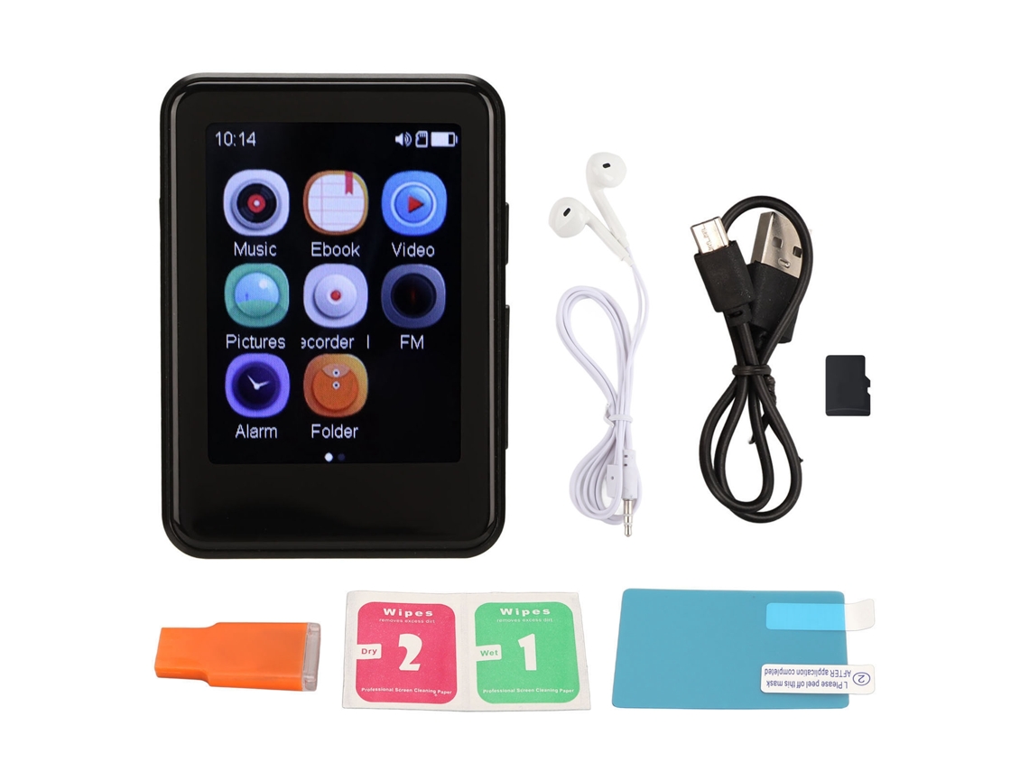 Reproductor Mp3/mp4 Con Bluetooth 5.0, Pantalla Táctil De 2,5 Pulgadas, Hifi, Grabadora, Radio Y 8 Gb De Almacenamiento.